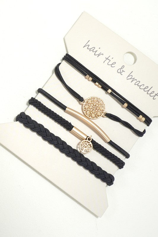 Boho Hair Tie & Bracelet