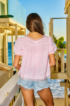 Rosalie Lace Trim Blouse