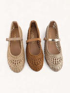 Susan Woven Designed Mary Jane Flat