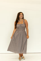 Langley Check Midi Dress