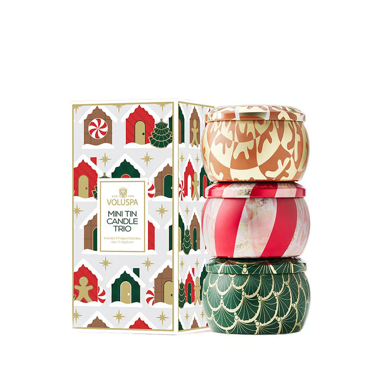 Voluspa Holiday Mini Tin Trio