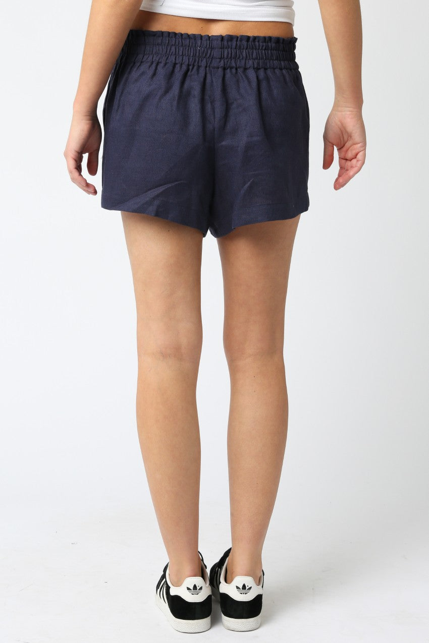 Kamila Elastic Linen Shorts