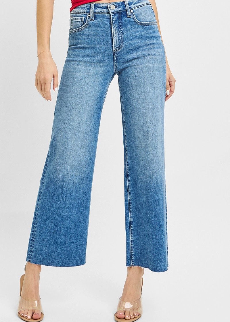 Tummy Control Wide Leg Jeans