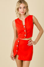 Kendra Wavy Cutout Vest