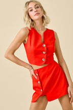 Kendra Wavy Cutout Vest