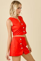 Kendra Wavy Cutout Vest