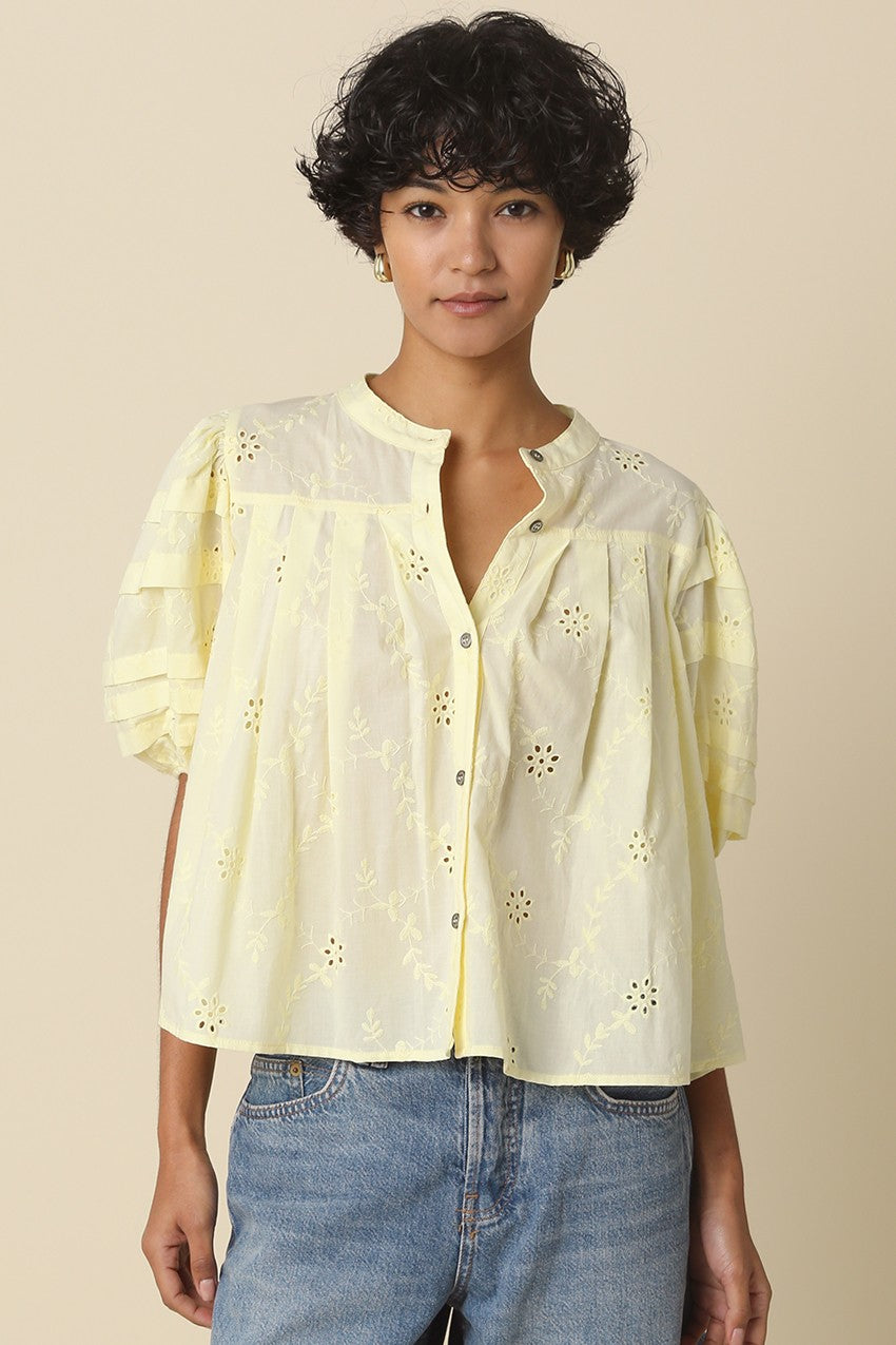 Christine Eyelet Top