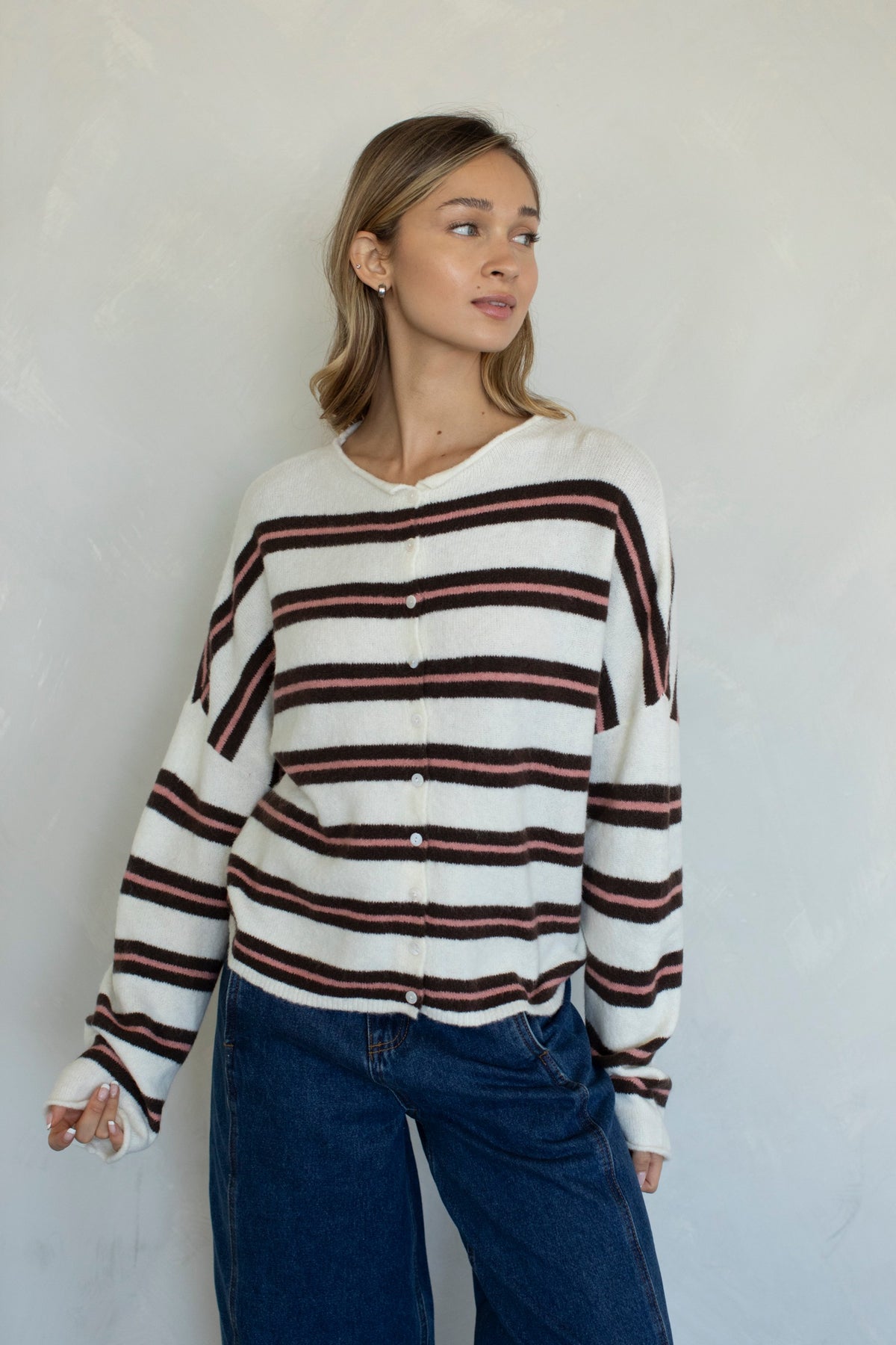 Erin Varsity Stripe Piper Cardigan