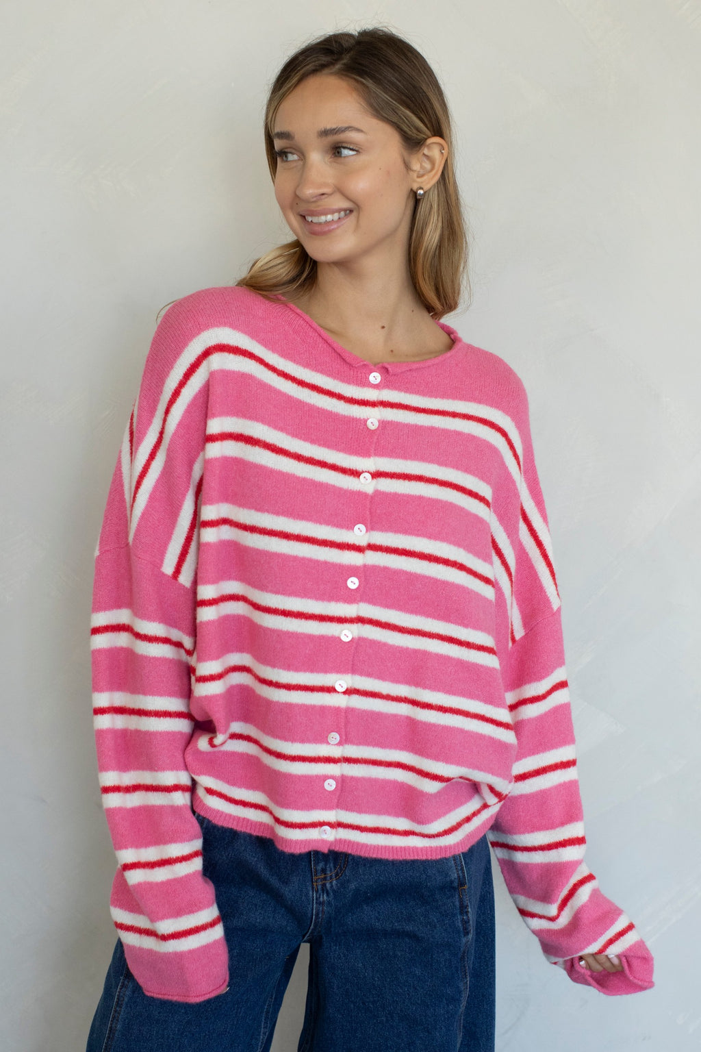 Erin Varsity Stripe Piper Cardigan