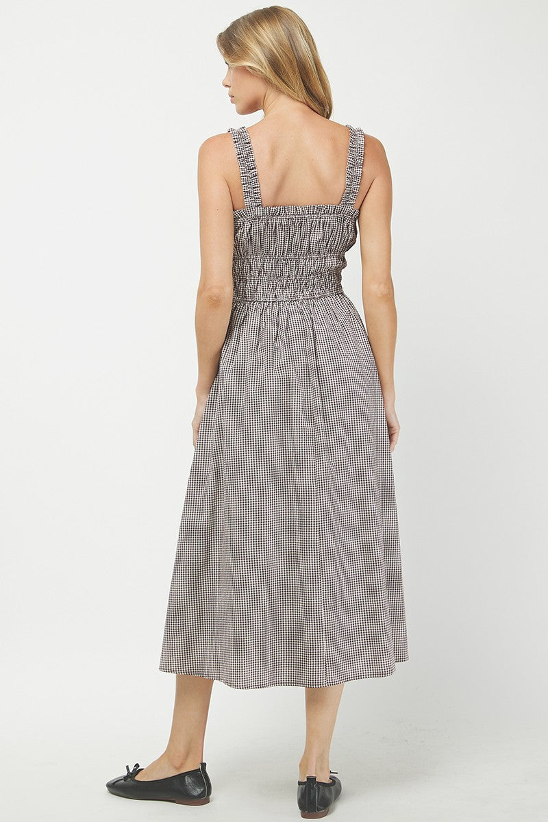 Langley Check Midi Dress