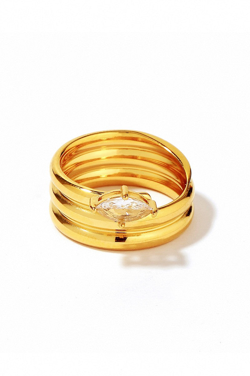 Odette Geometric Zirconia Rings