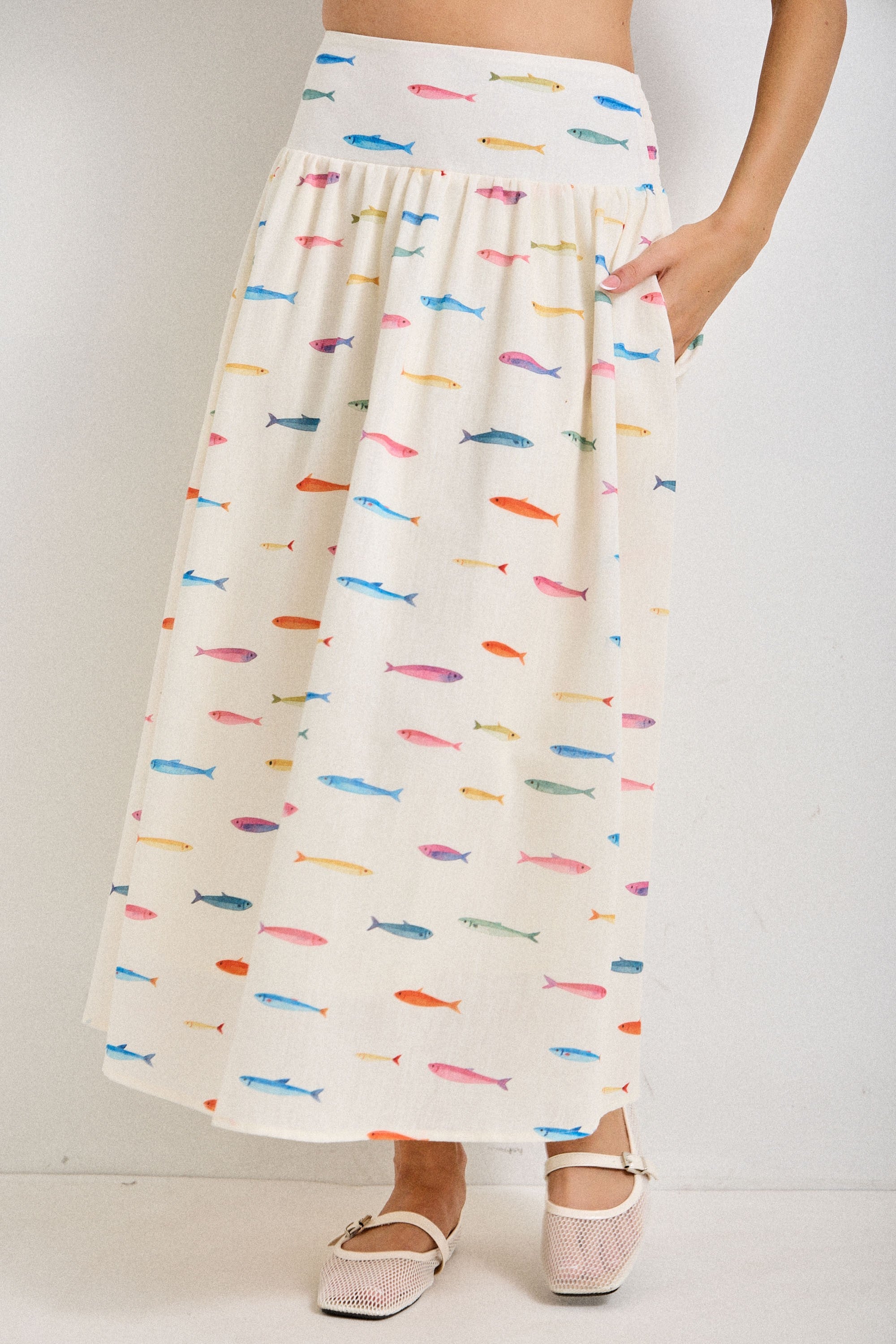 Positano Pesce Midi Skirt