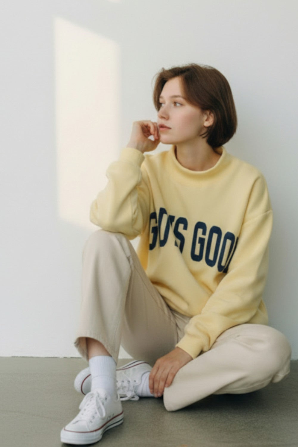 Jesus Reversible Mock Neck Sweatshirt