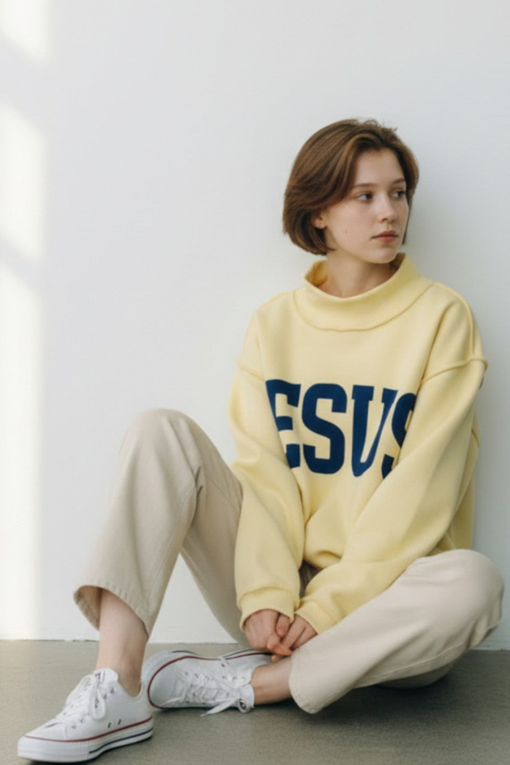 Jesus Reversible Mock Neck Sweatshirt