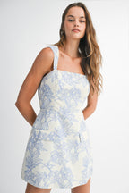 Dahlia Jacquard Floral Dress With Shorts