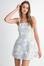 Dahlia Jacquard Floral Dress With Shorts
