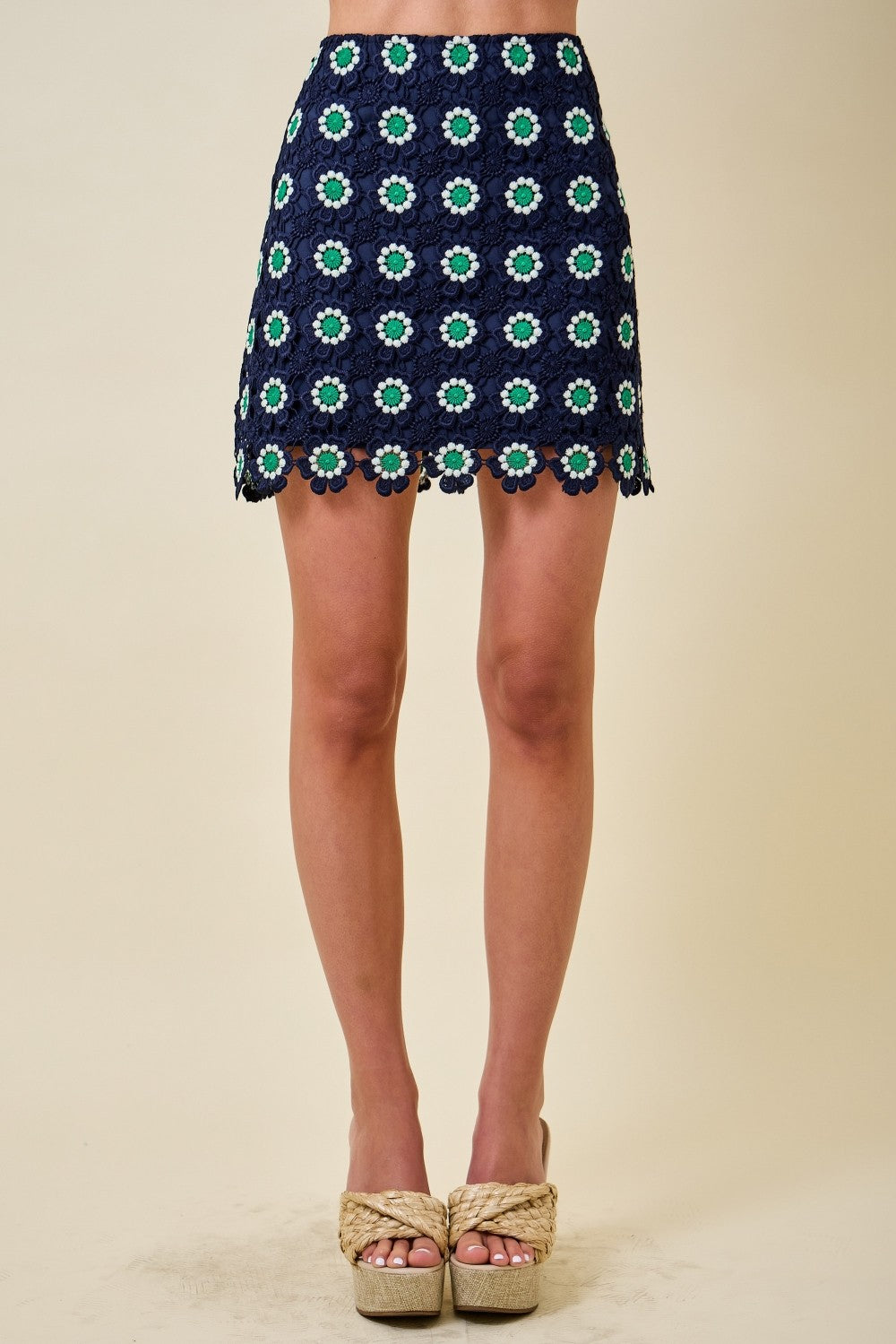 Naomi Crochet Mini Skirt