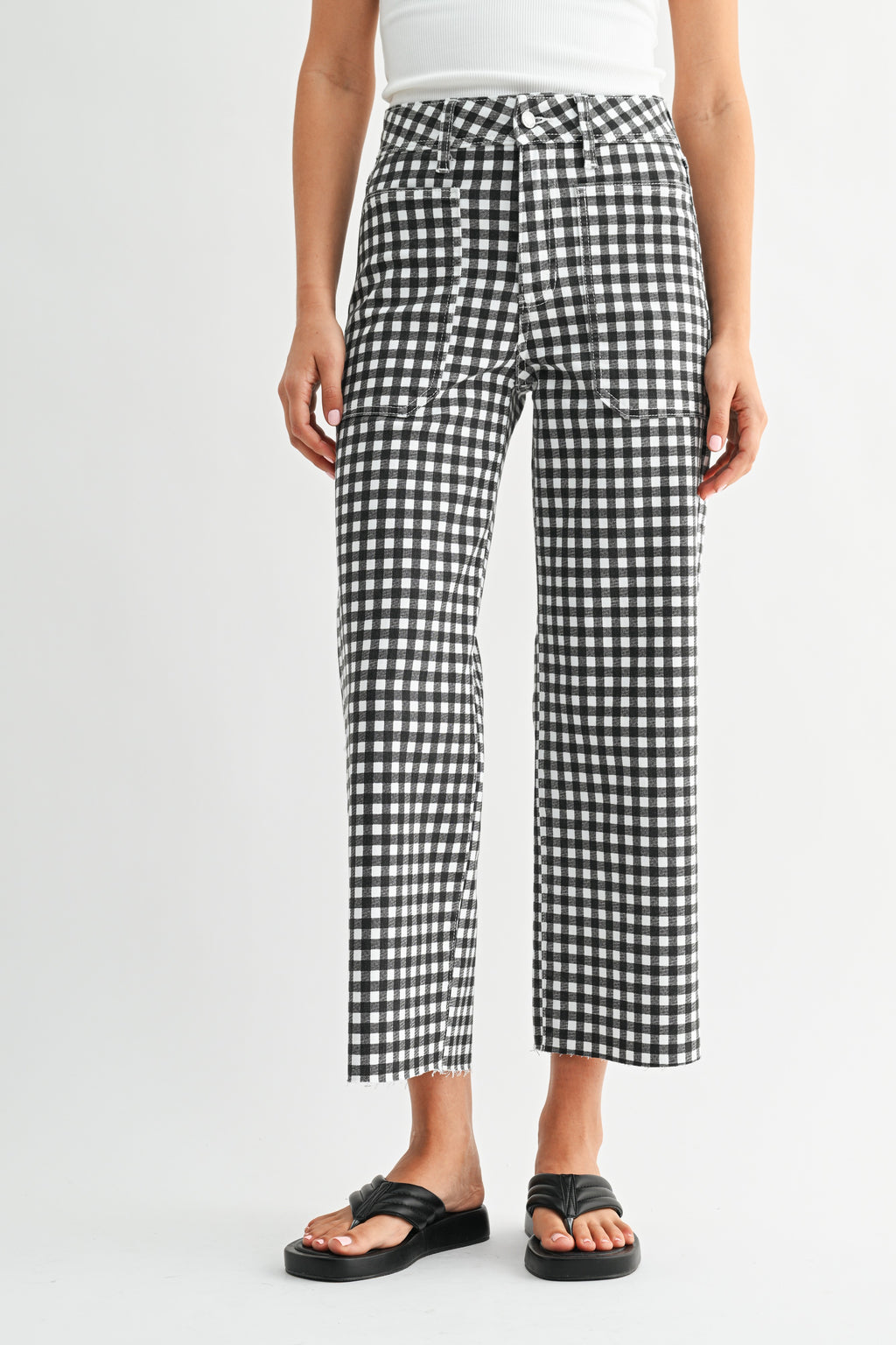 High Rise Utility Wide Leg Pants