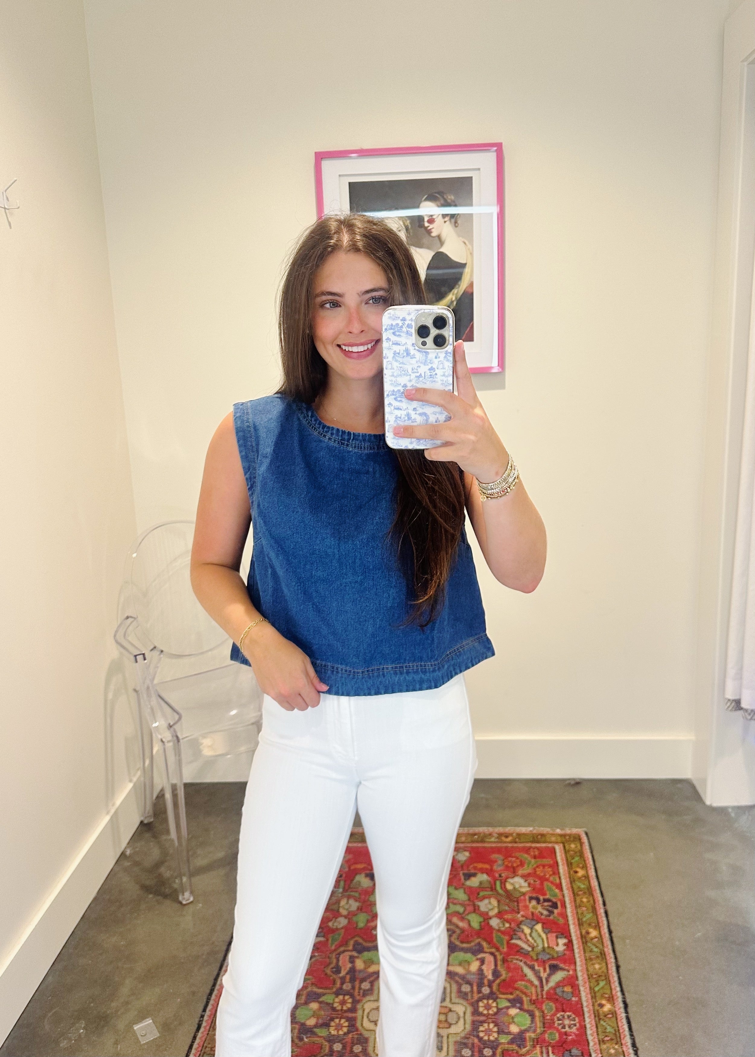 Erica Sleeveless Denim Top