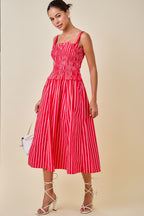 Lauren Striped Midi Dress