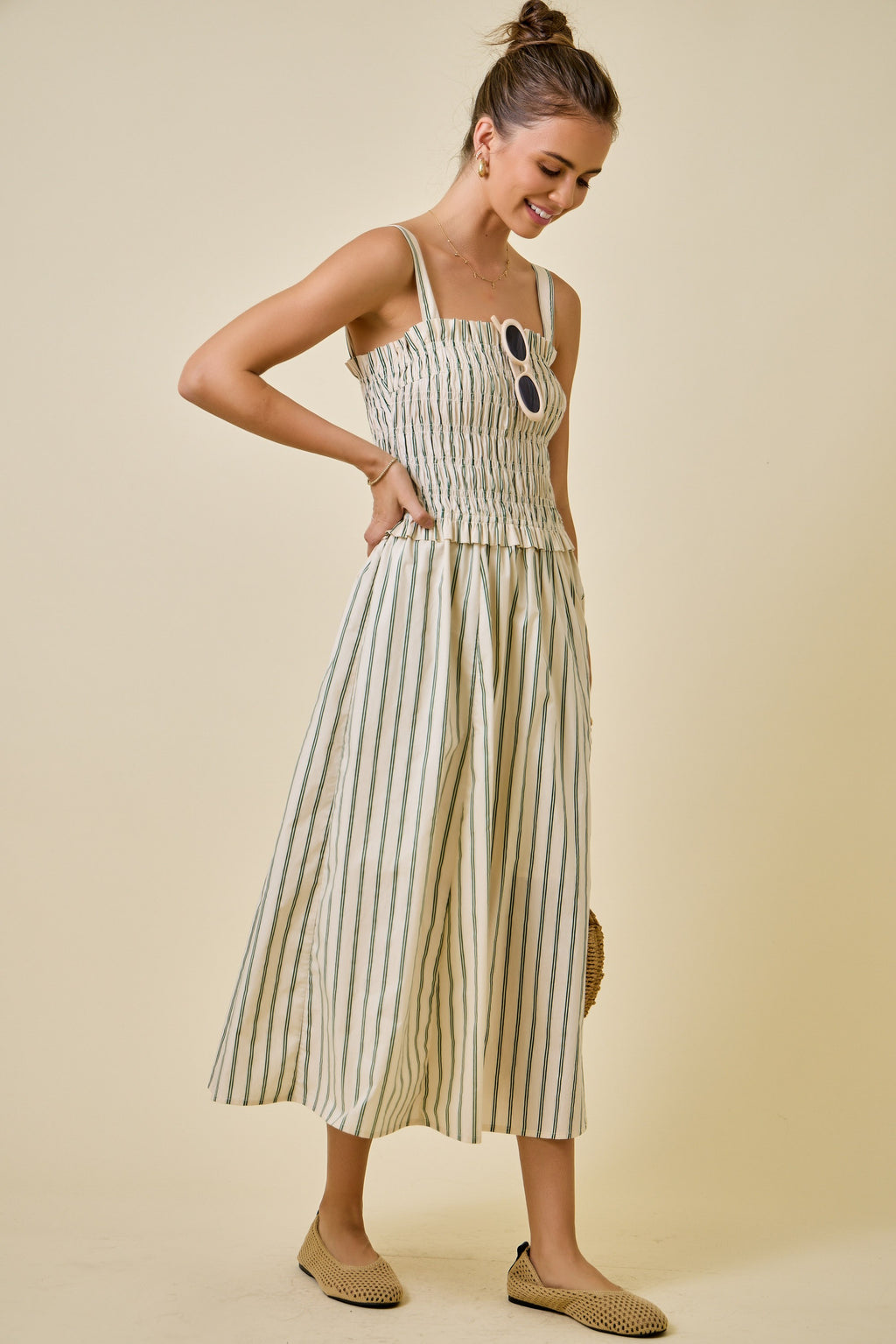 Lauren Striped Midi Dress