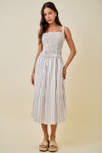 Lauren Striped Midi Dress