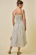 Lauren Striped Midi Dress