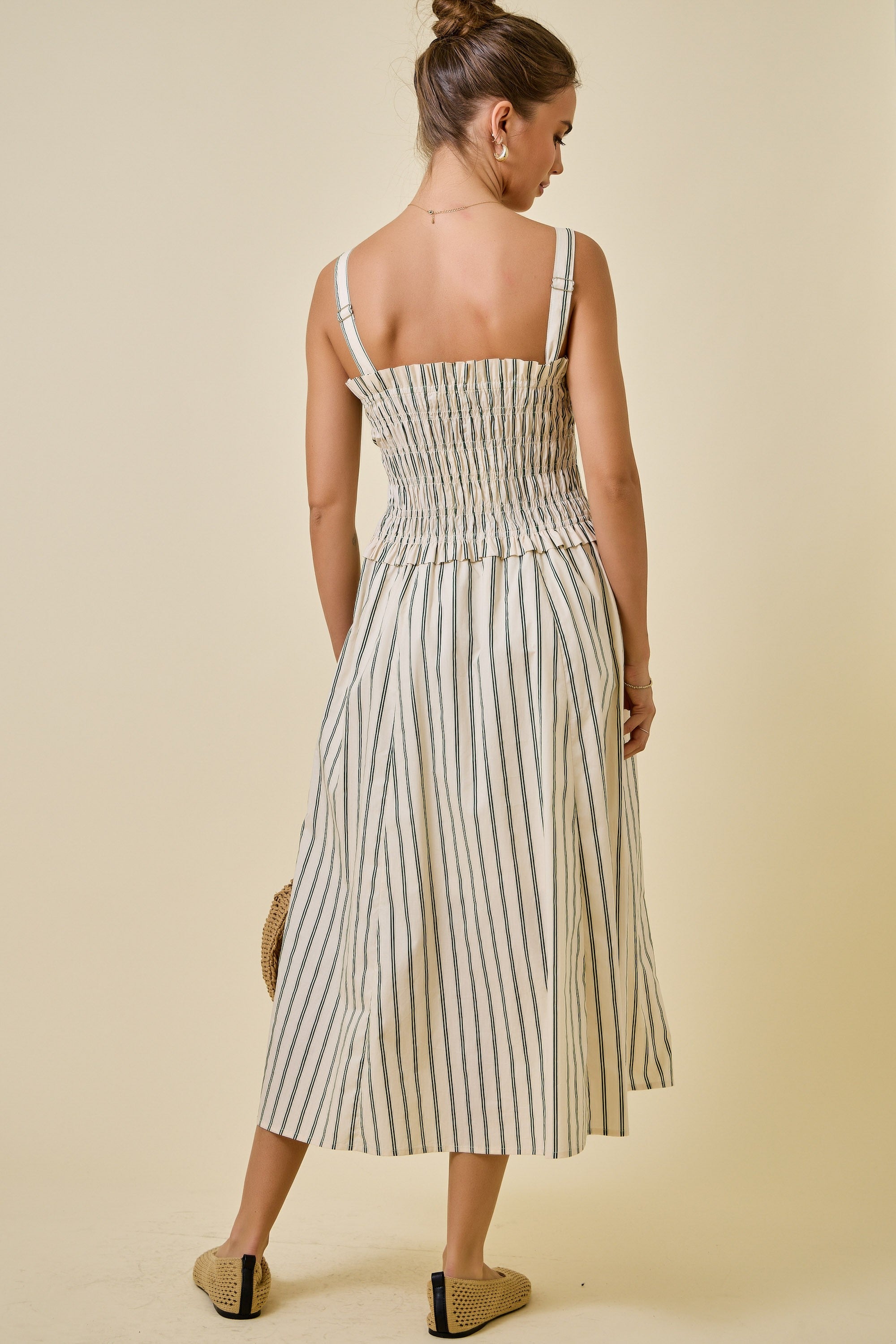 Lauren Striped Midi Dress