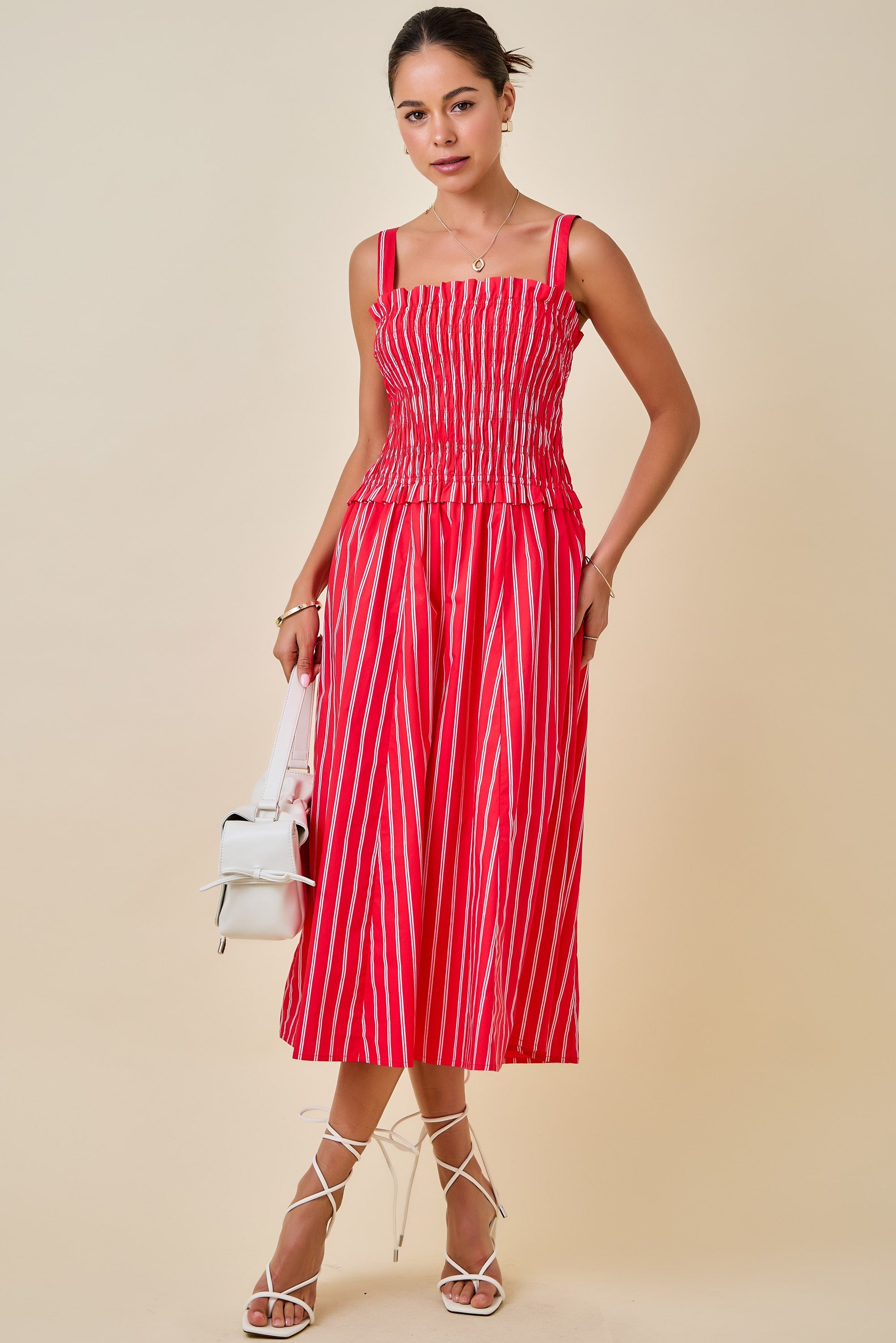 Lauren Striped Midi Dress
