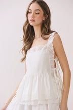 Seraphina Lace Tie-Side Tank