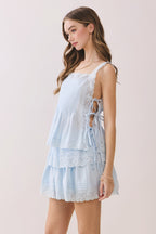 Seraphina Lace Tie-Side Tank