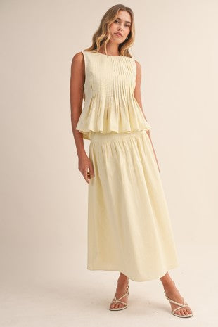 Keira Sleeveless Top Midi Skirt Set