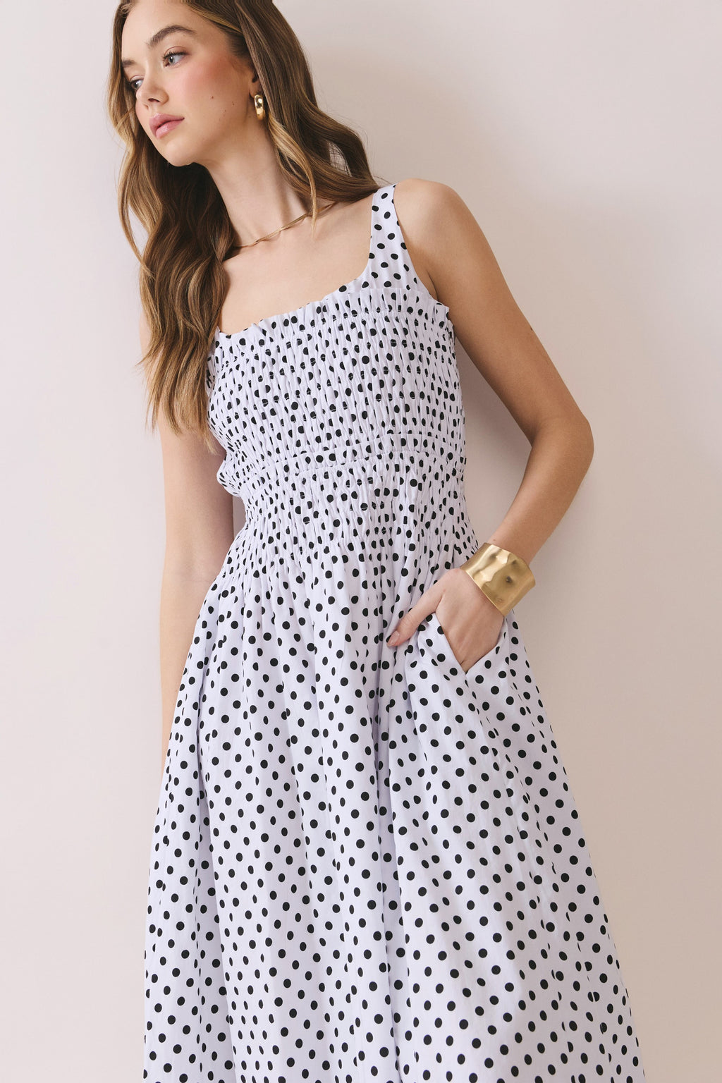 Wendy Polka Dot Midi Dress