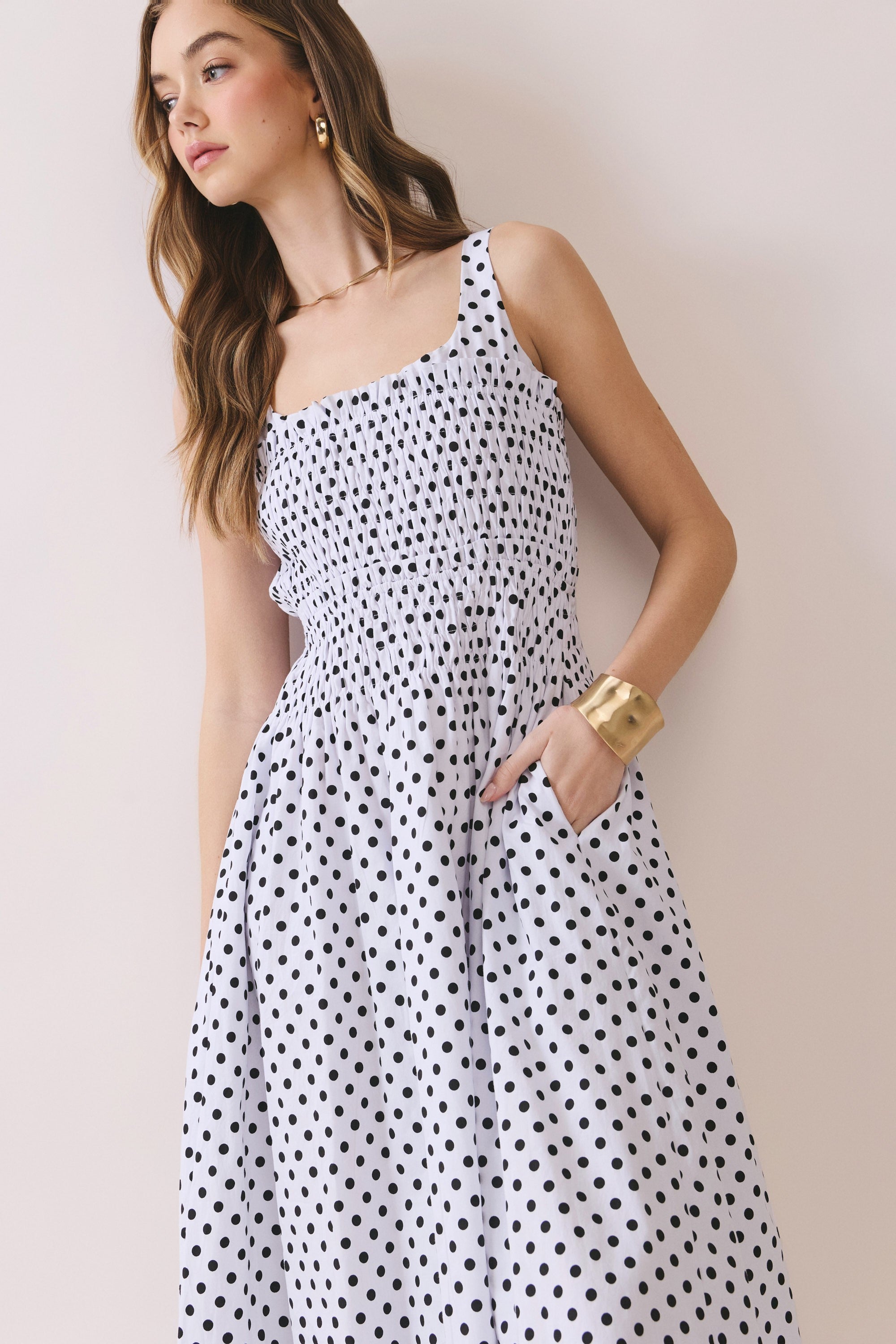 Wendy Polka Dot Midi Dress