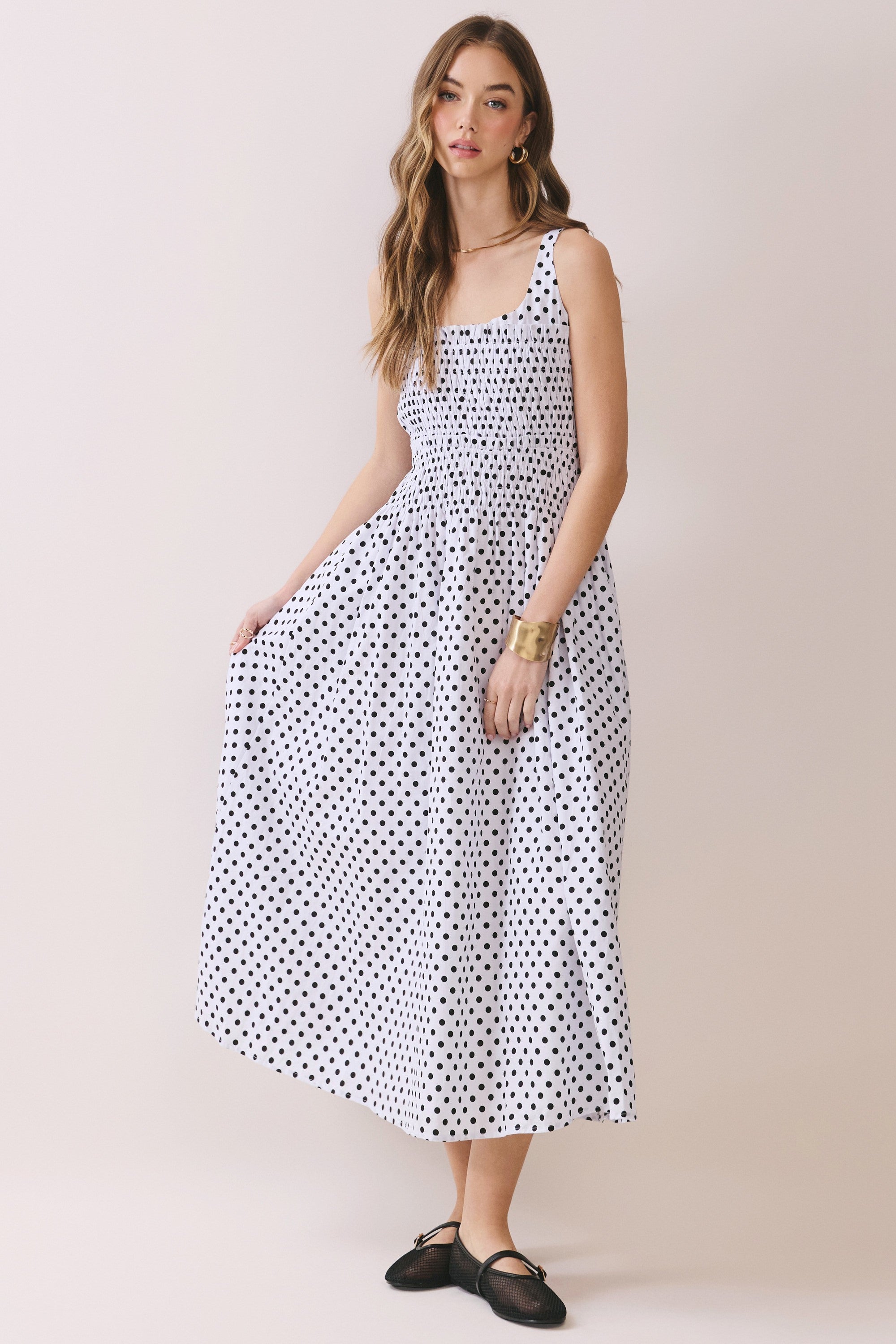 Wendy Polka Dot Midi Dress