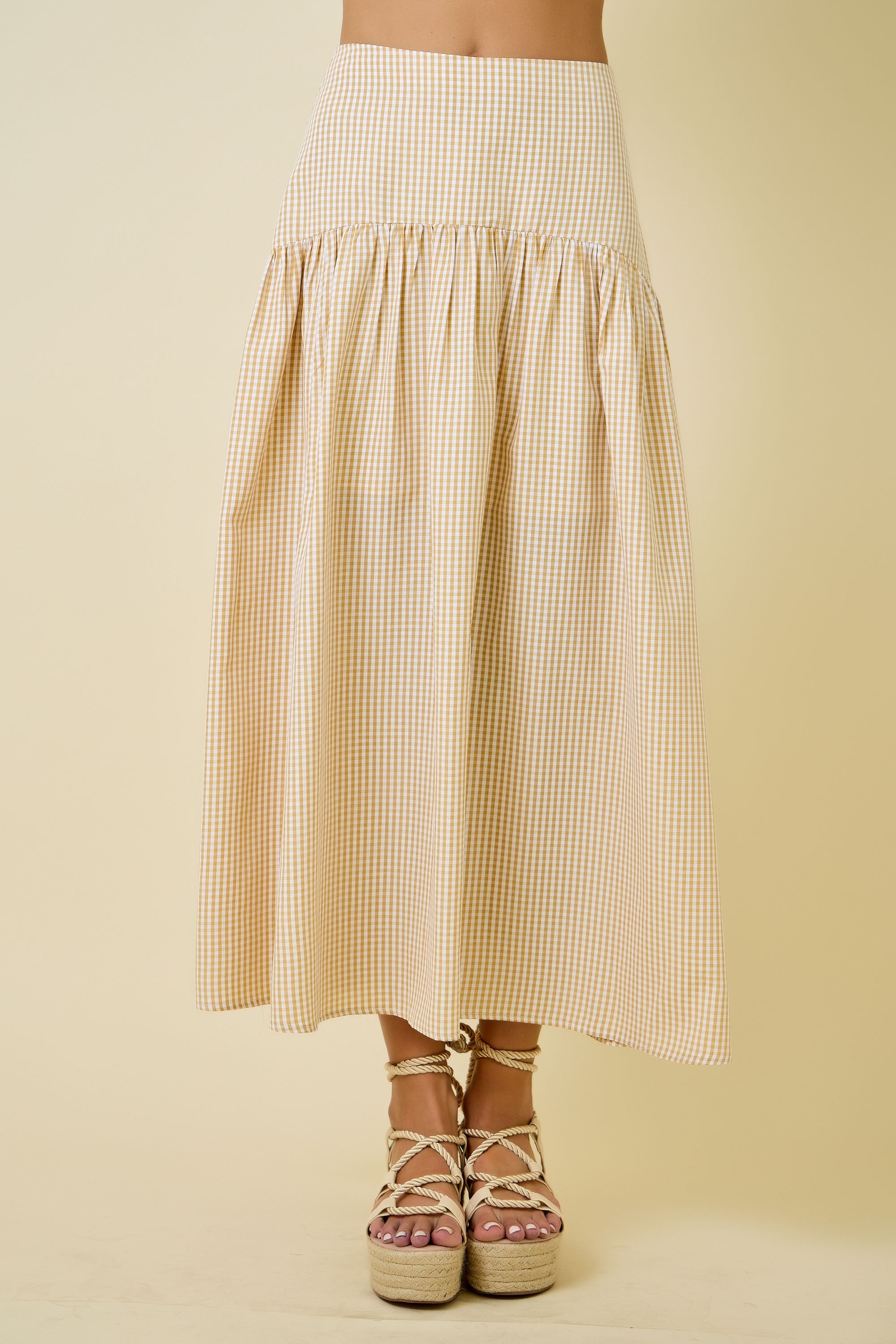 Josie Gingham Maxi Skirt