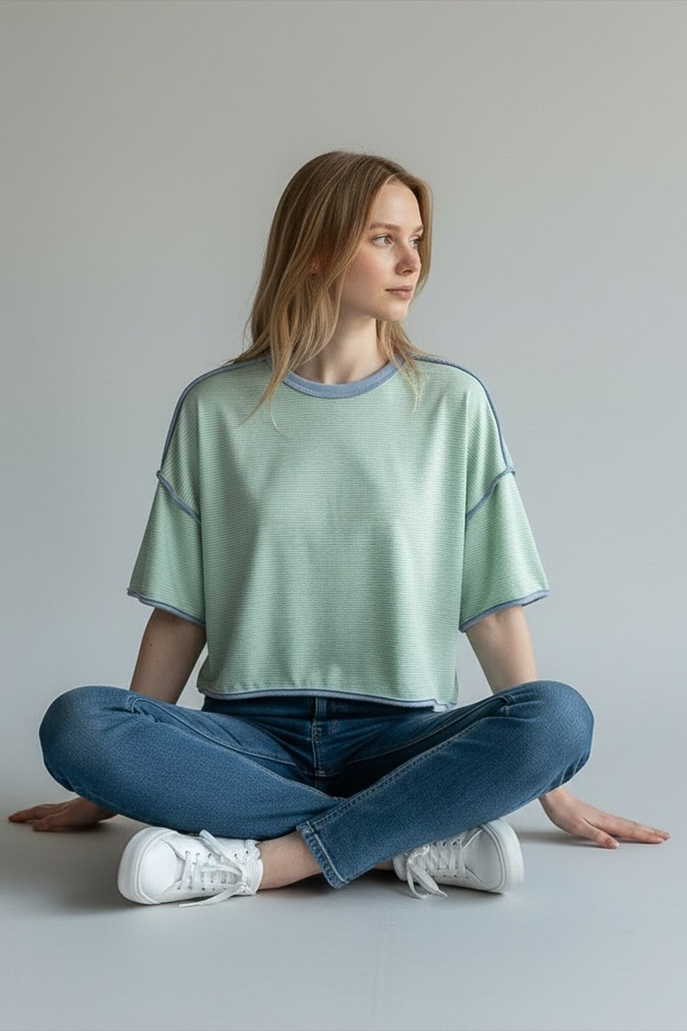 Keyla Contrast Striped Top