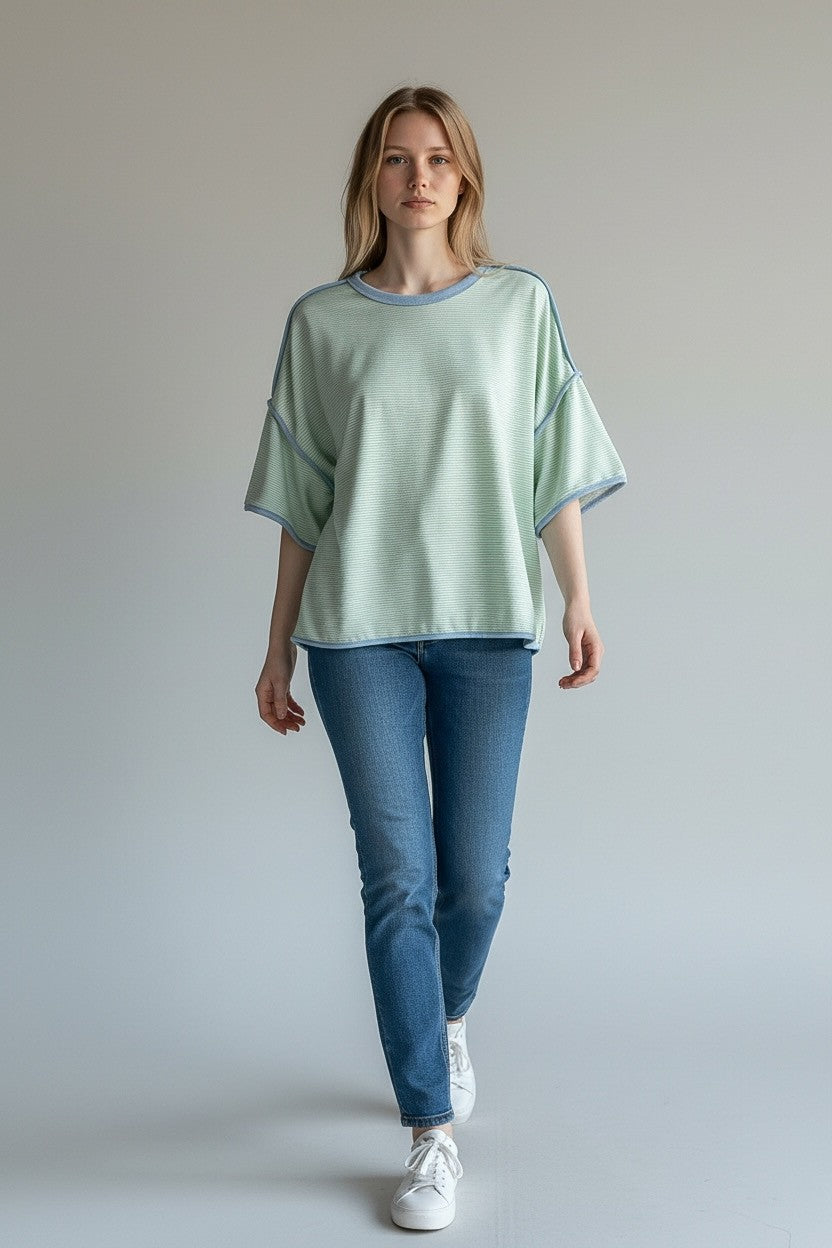 Keyla Contrast Striped Top