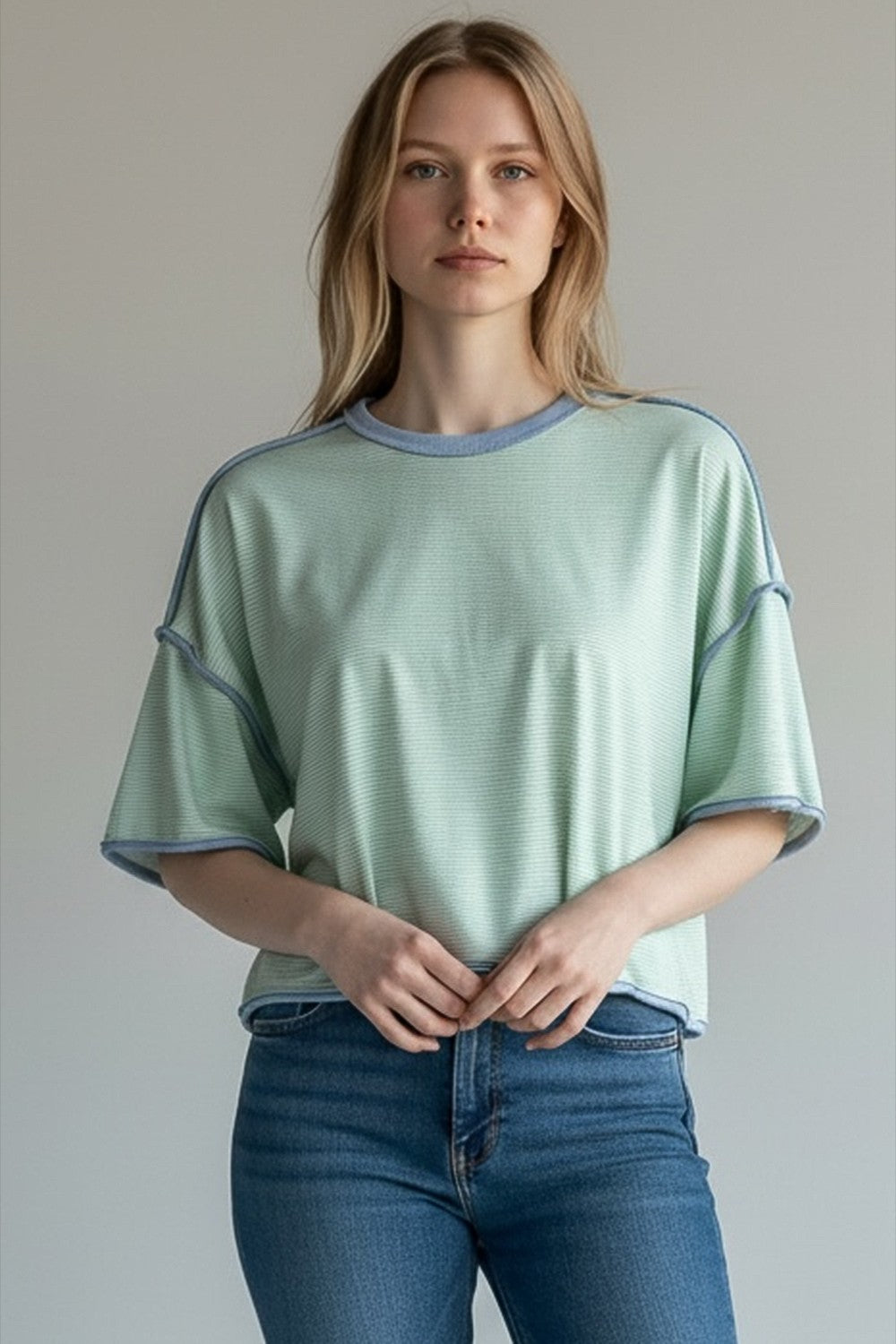Keyla Contrast Striped Top