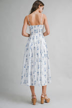 Brielle Meadow Strap Midi Dress