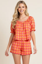 Savannah Gingham Top