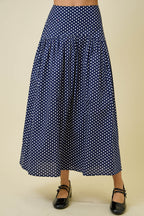 Jane Polka Dot Flared Maxi Skirt
