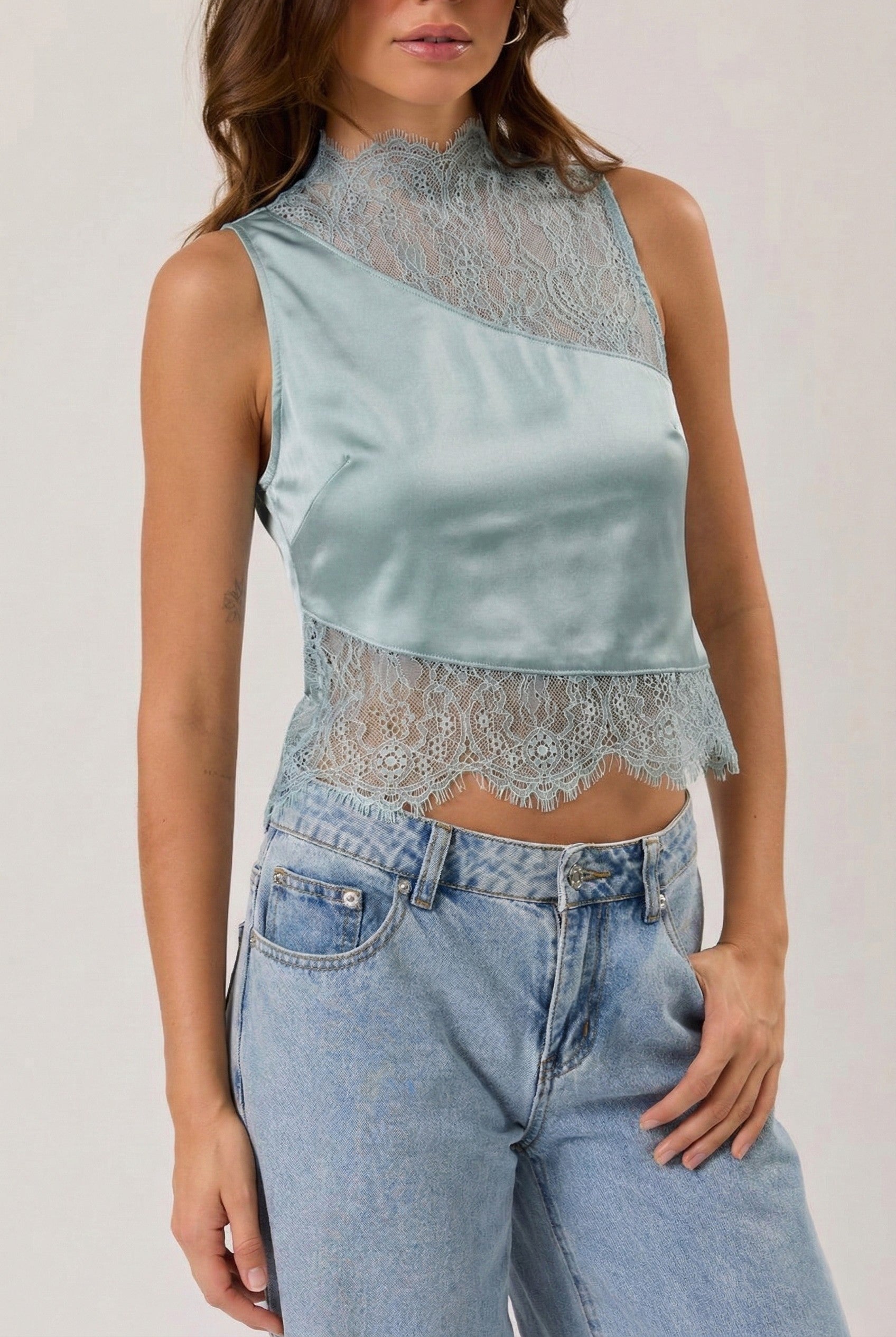 Lacy Sleeveless Top