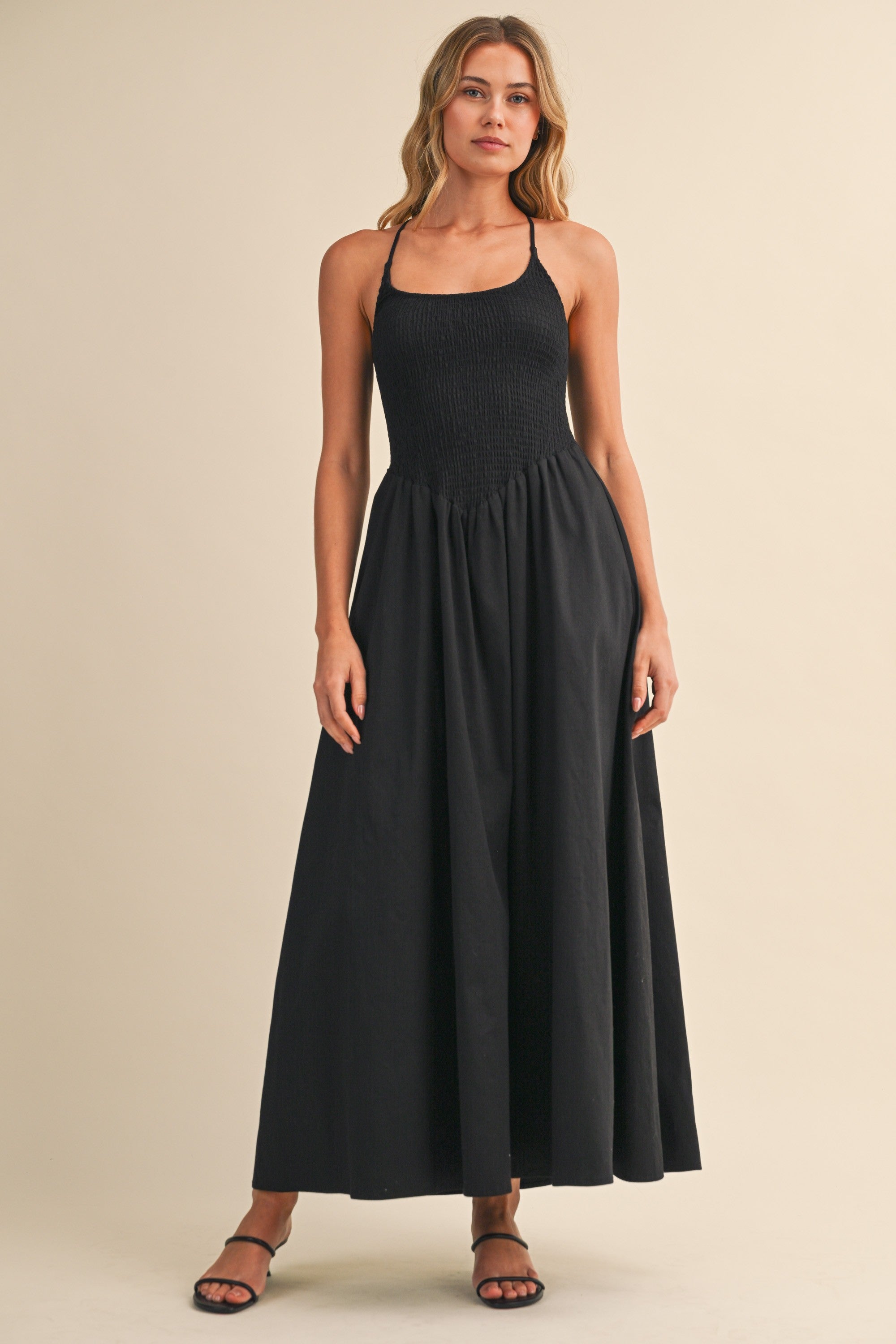 Natalie Smocked Top Midi Dress