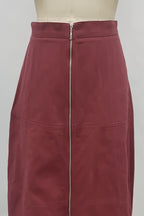Fae Front‑Zip Midi Skirt