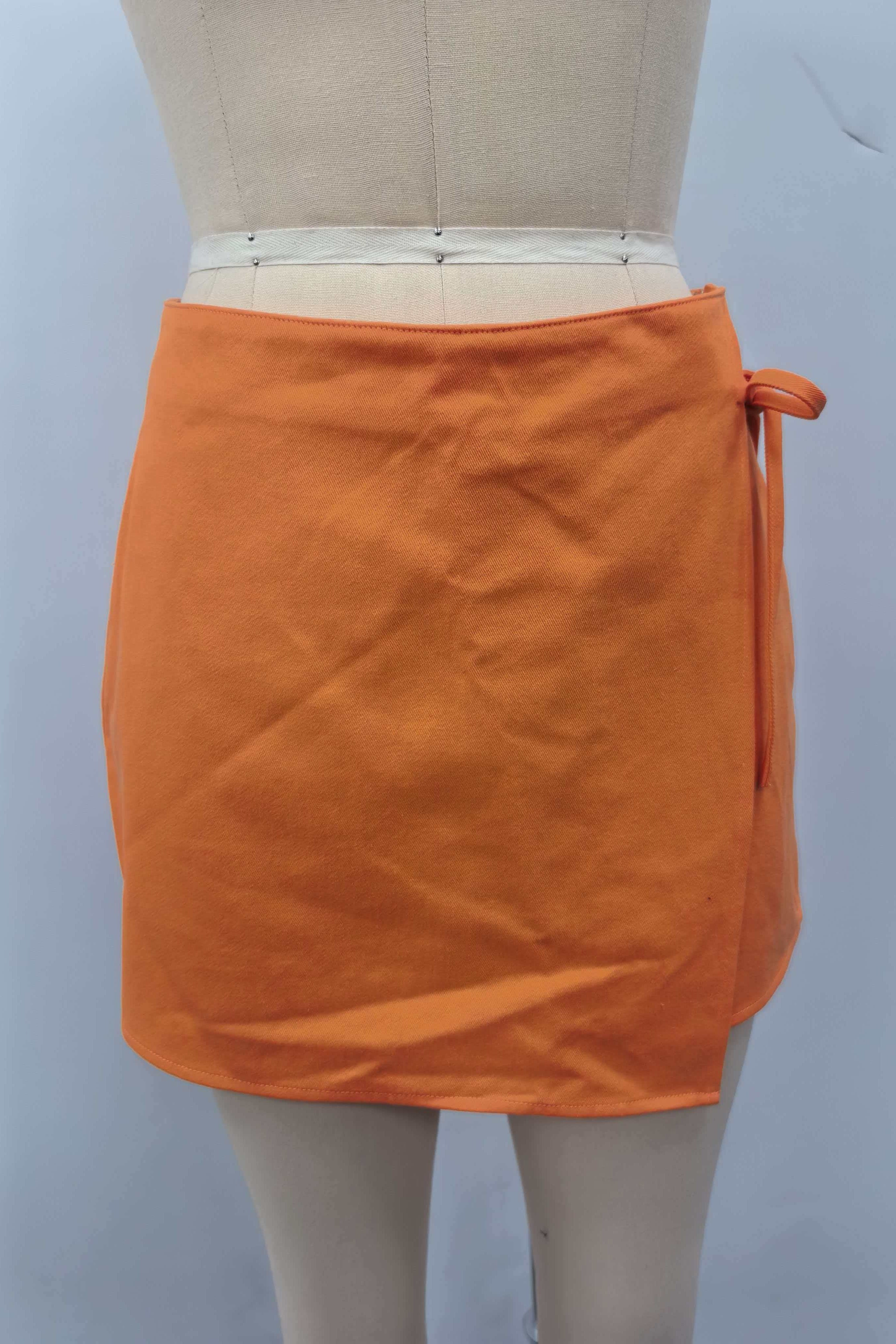 Sadie Side-Tie Wrap Mini Skort