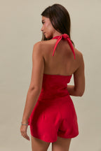 Maeve Vest-Style Romper with Micro Shorts