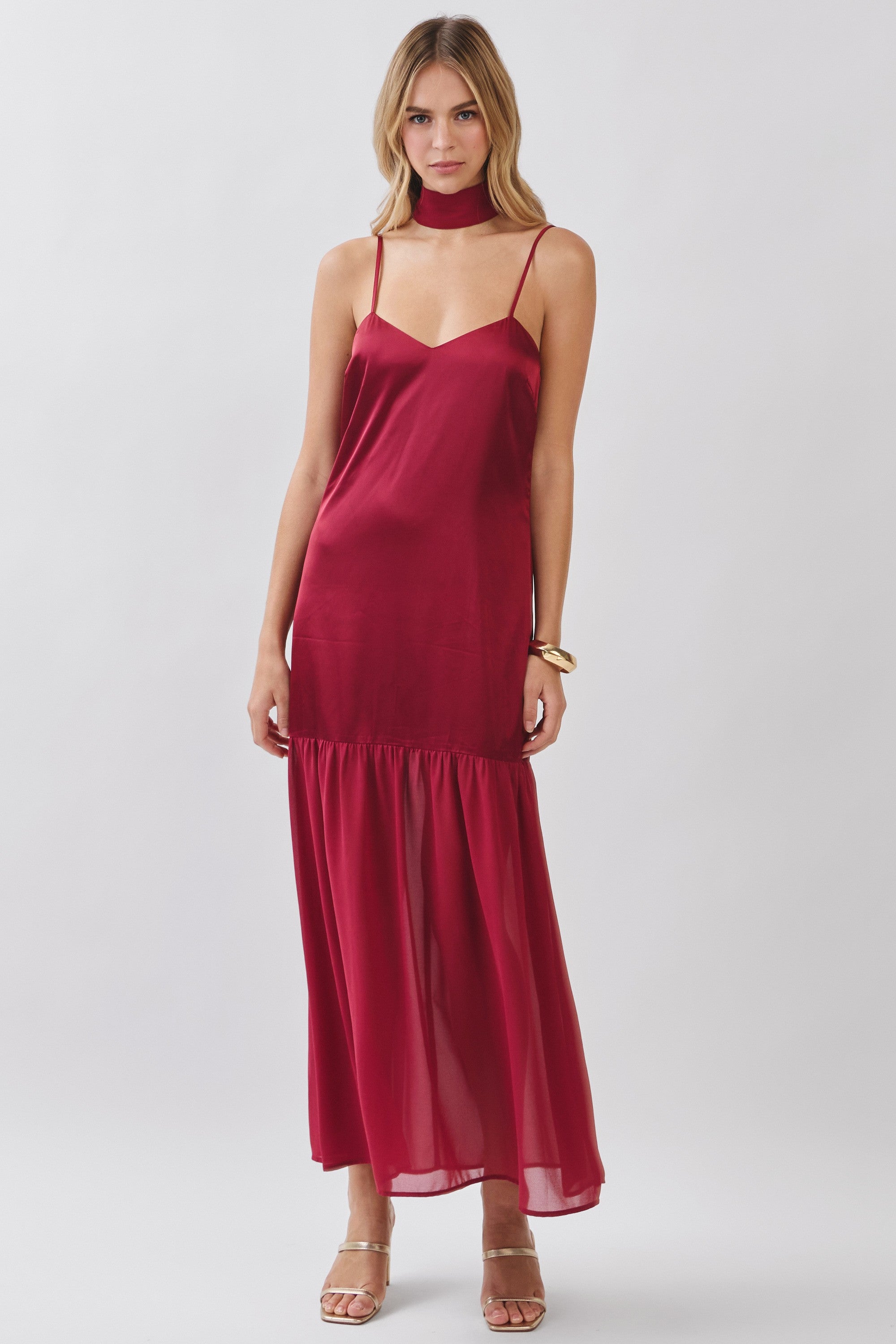 Marina Satin Evening Dress