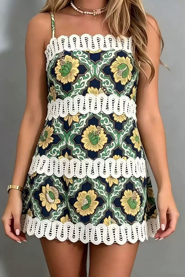 Zinnia Riviera Lace Mini Dress