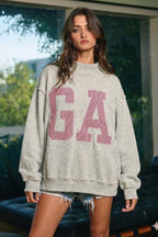 GA Embroidered Mockneck Sweatshirt